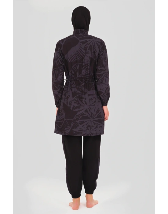 Neon Biye Detaylı Spor Tesettür Mayo