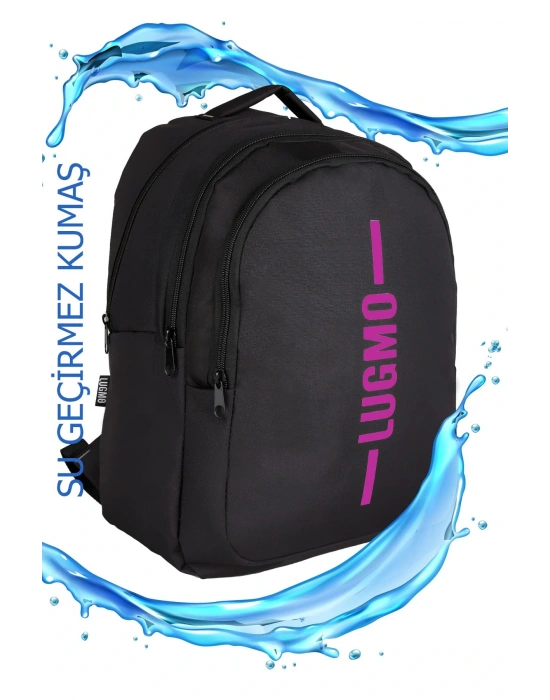 Okul Çantası + Kalemlik  Su Geçirmez Ortaokul Çantası Lise Çantası Yıkanabilir Pembe