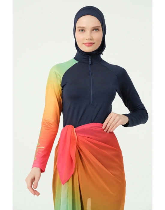 Ombre Desenli Etek Pareo