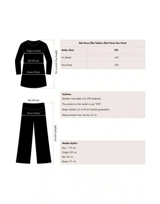 Ombre Desenli Etek Pareo