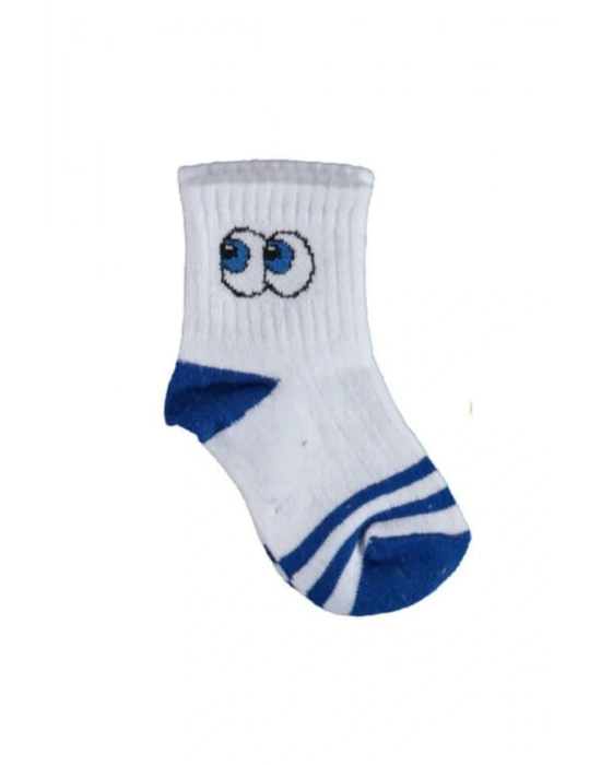 Organik Çorap Soket Kısa Eyes Saks