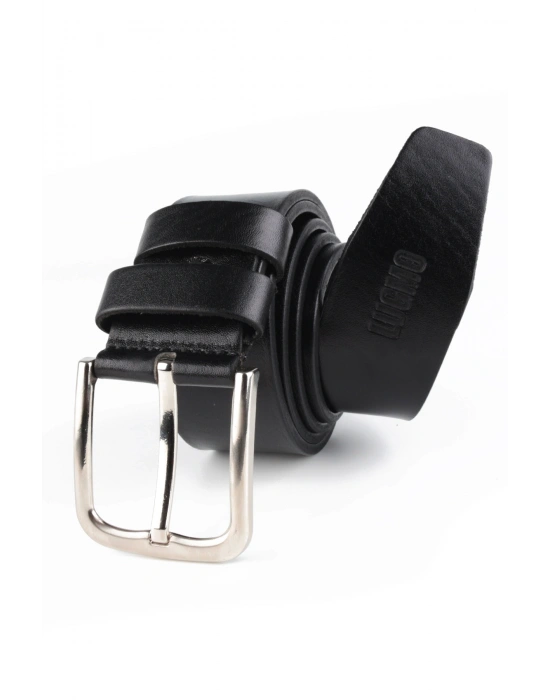Orjinal Deri Erkek Kemer Siyah 4,5 Cm