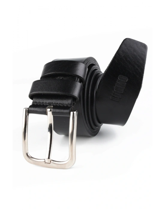 Orjinal Deri Erkek Kemer Siyah 4,5 cm