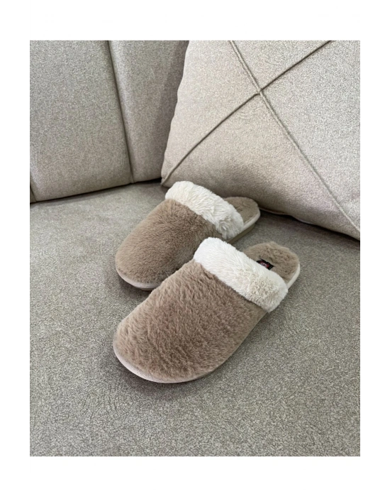 Pelüş Kaymaz Taban Kışlık Kahverengi