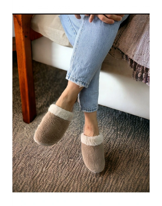 Pelüş Kaymaz Taban Kışlık Kahverengi