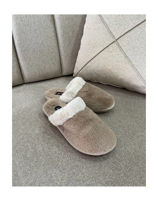 Pelüş Kaymaz Taban Kışlık Kahverengi