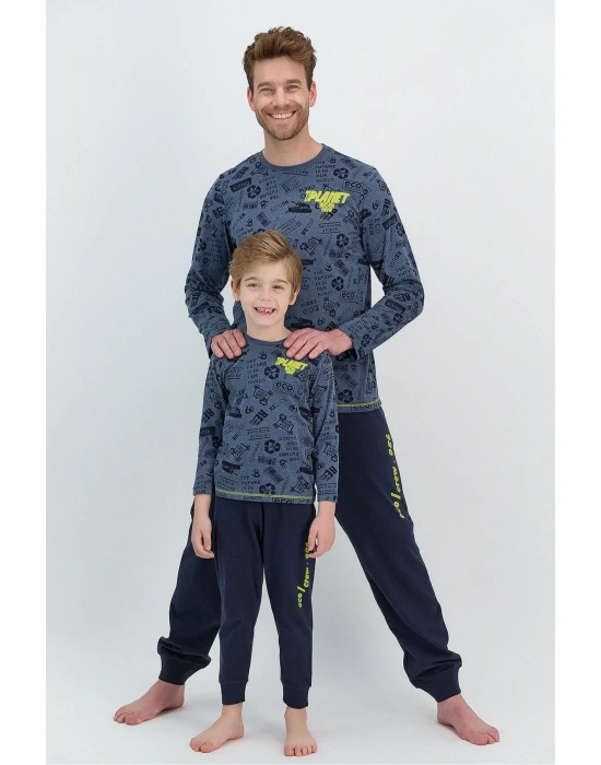Rolypoly Planet Crew Lacimelanj Erkek Çocuk Pijama Takımı