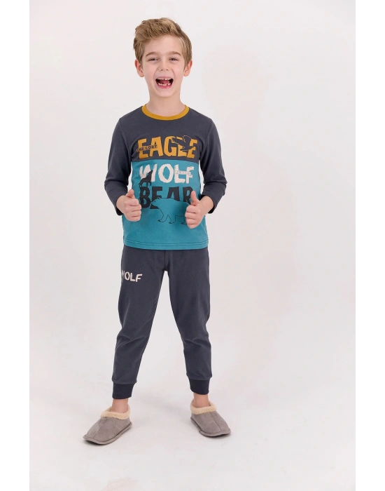 Rolypoly The Lost Eagle Antrasit Erkek Çocuk Pijama Takımı