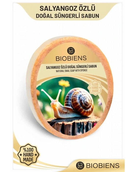 Salyangoz Özlü Duş ve Cilde Özel Doğal Süngerli Sabun