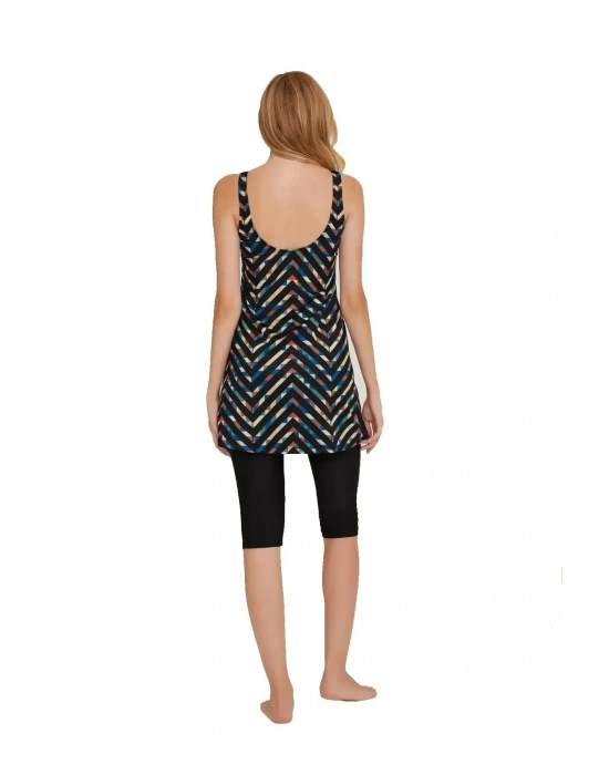 Siyah Yeni Askılı Şortlu Yüzücü Mayo