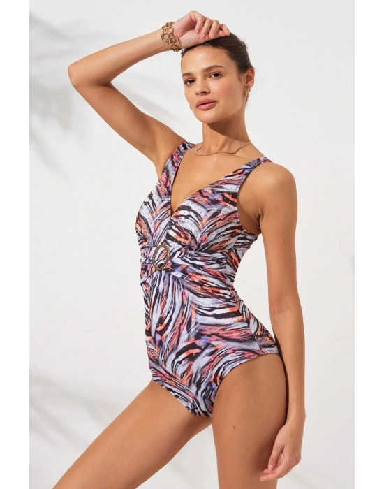 Stella V Yaka Tokalı Korseli Mayo Tiger 231133-t