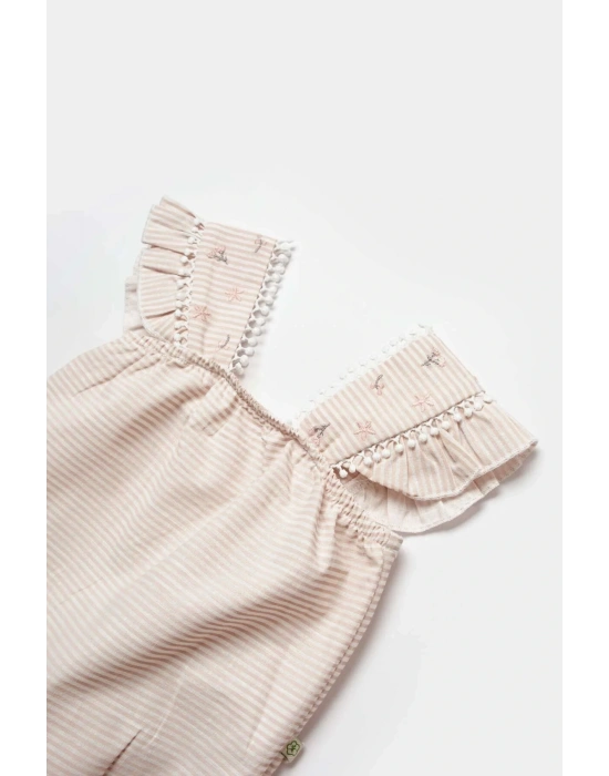 Sweet Garden Ekru Şort Tulum