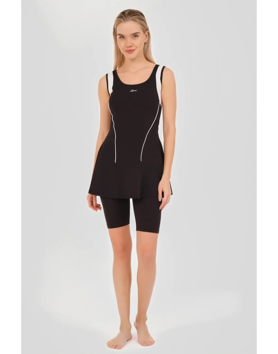 Tenis Askılı Yarı Kapalı Mayo