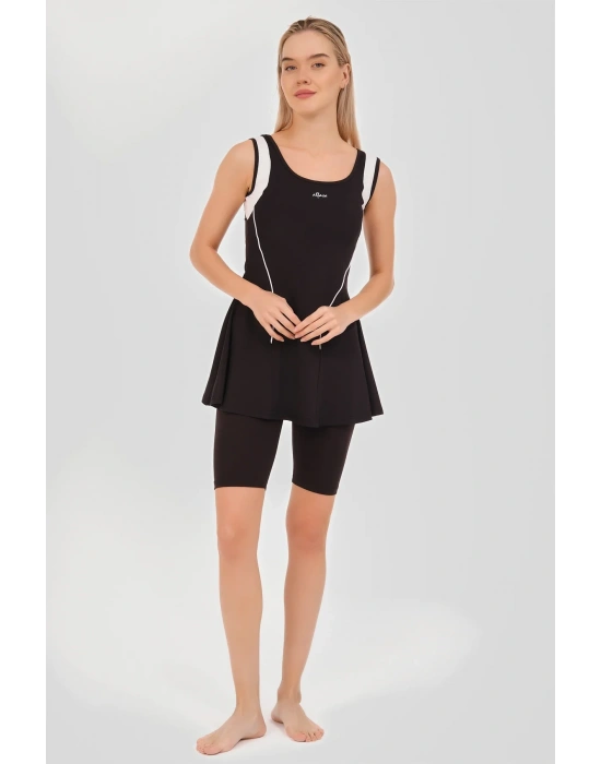 Tenis Askılı Yarı Kapalı Mayo