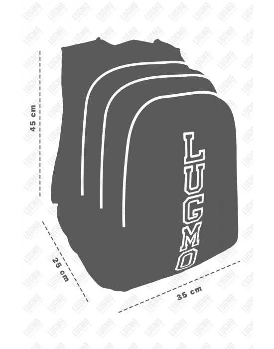 Üç Gözlü İçi Astarlı Pedli Okul Çantası ve Kalemlik Ortaokul Lise Çantası Armalı Kırmızı