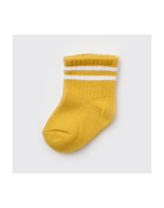 Unisex Çizgili Tekli Bebek Çorabı 68458