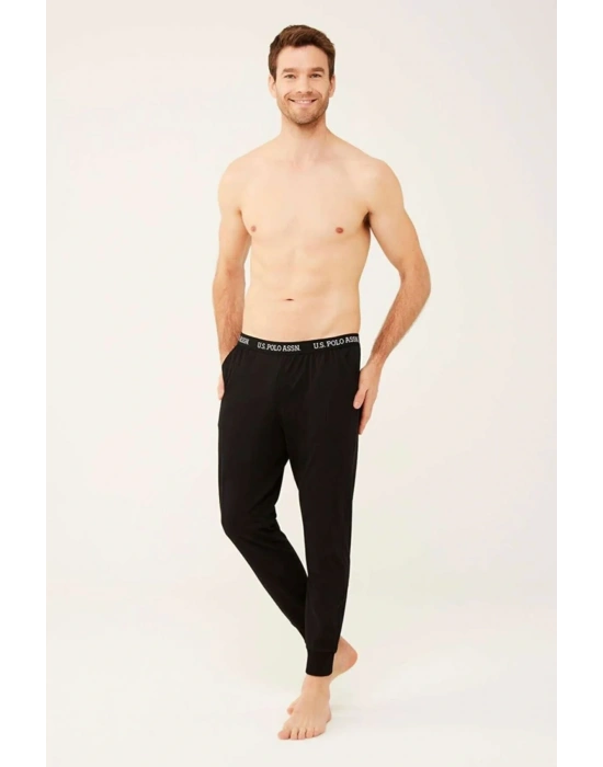 U.s Polo Assn. 18470 Erkek Tek Alt Eşofman-siyah