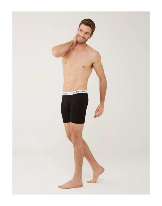 U.s. Polo Assn. 80453 Erkek Siyah Tekli Uzun Paçalı Boxer