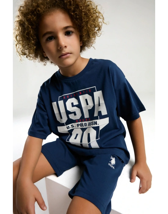 U.s. Polo Assn. Erkek Çocuk Mavi Bermuda Takım