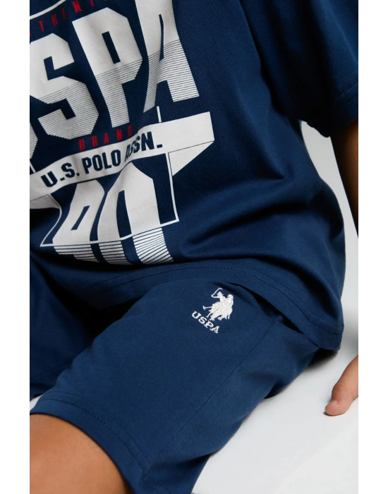 U.s. Polo Assn. Erkek Çocuk Mavi Bermuda Takım