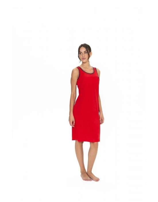 U.s. Polo Assn. Kadın Kolsuz Kırmızı Gecelik 20006