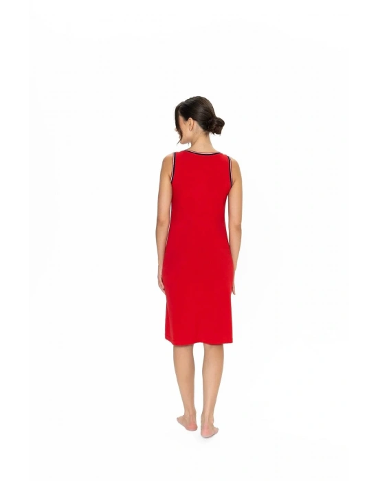 U.s. Polo Assn. Kadın Kolsuz Kırmızı Gecelik 20006