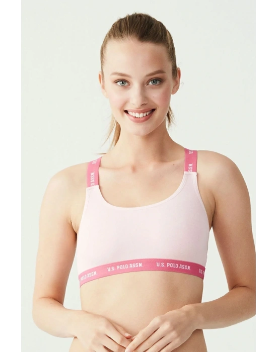 U.s. Polo Assn. Kadın Pembe Çapraz Askılı Büstiyer