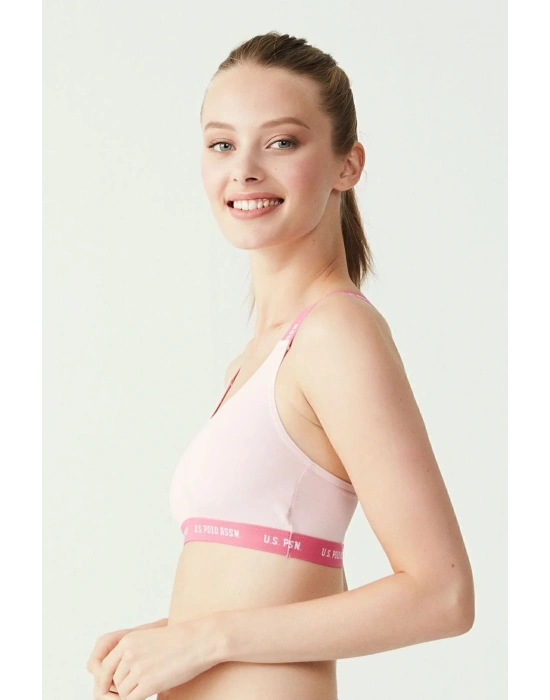 U.s. Polo Assn. Kadın Pembe Çapraz Askılı Büstiyer