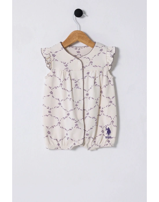 U.s. Polo Assn. Kız Bebek Beyaz Tulum