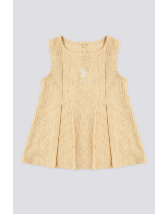 U.s. Polo Assn Kız Bebek Sarı Elbise