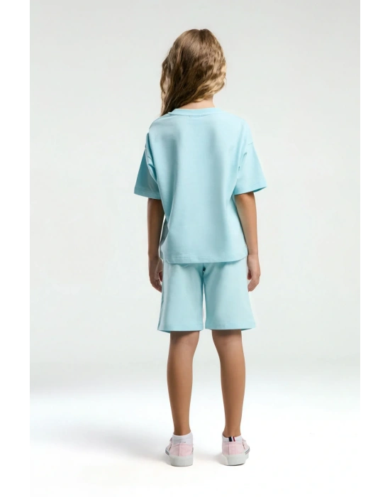 U.s. Polo Assn. Kız Çocuk Mavi Bermuda Takım