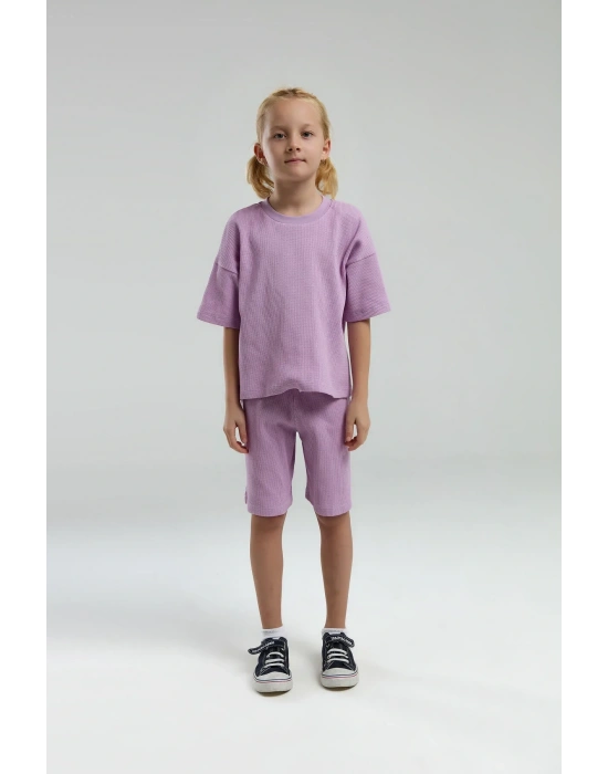 U.s. Polo Assn. Kız Çocuk Mor Bermuda Takım