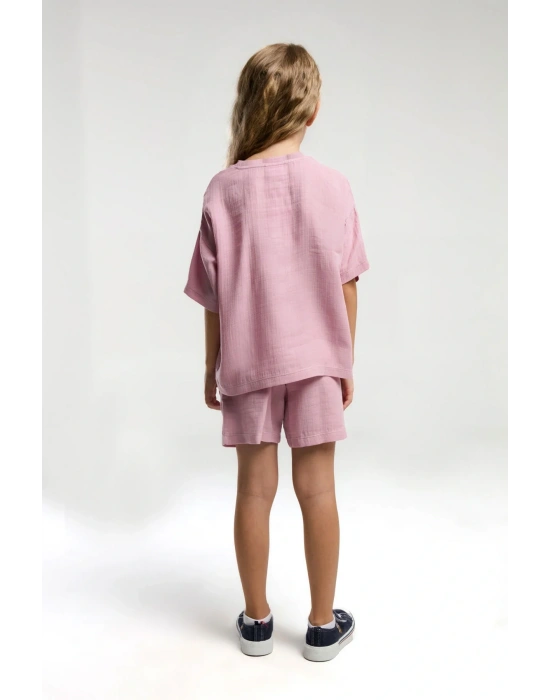 U.s. Polo Assn. Kız Çocuk Pembe Şort Takım