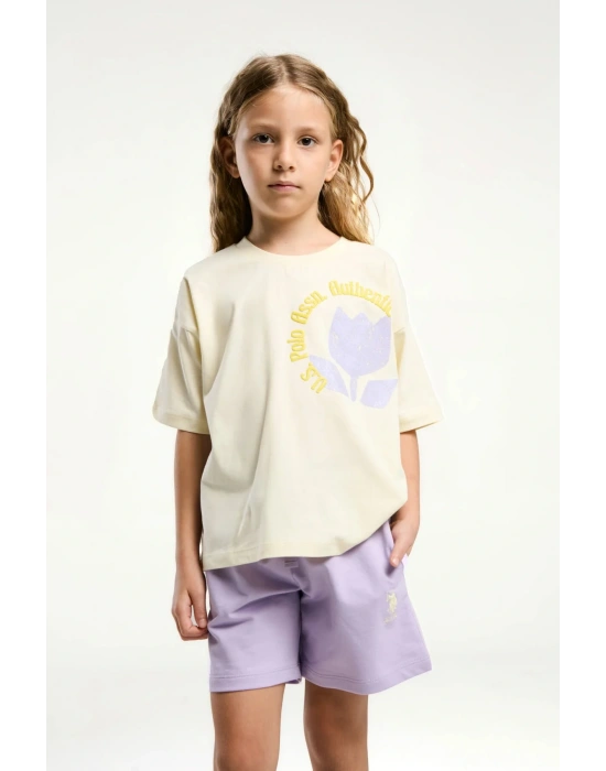 U.s. Polo Assn. Kız Çocuk Sarı Şort Takım