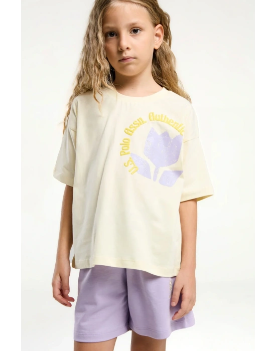 U.s. Polo Assn. Kız Çocuk Sarı Şort Takım