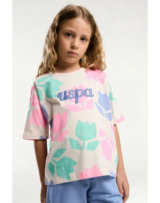 U.s. Polo Assn. Kız Çocuk Turuncu Bermuda Takım