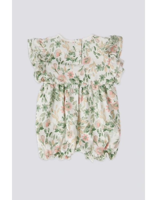 U.s. Polo Assn Lisanslı Leaf Krem Kız  Bebek Tulum