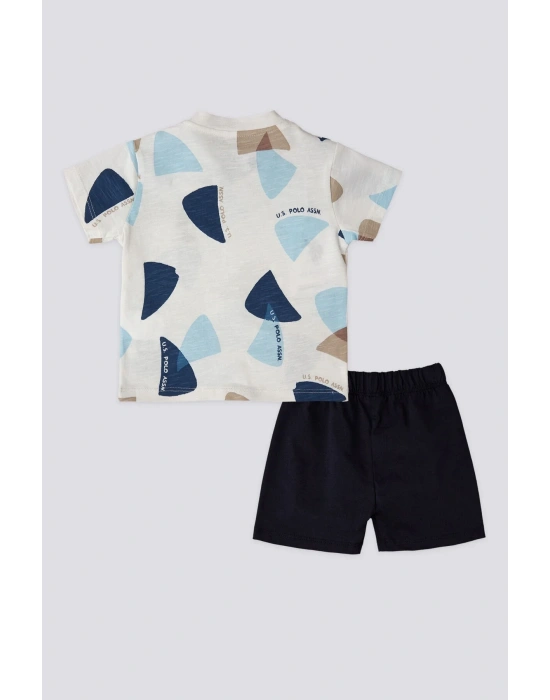 U.s. Polo Assn Lisanslı Triangle Krem Erkek Bebek Takımı