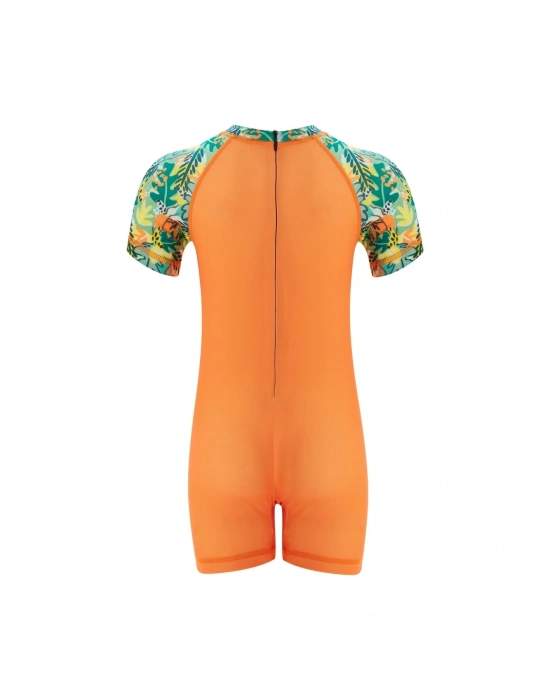 Uv 50 Korumalı Zürafa Desenli Tulum Mayo