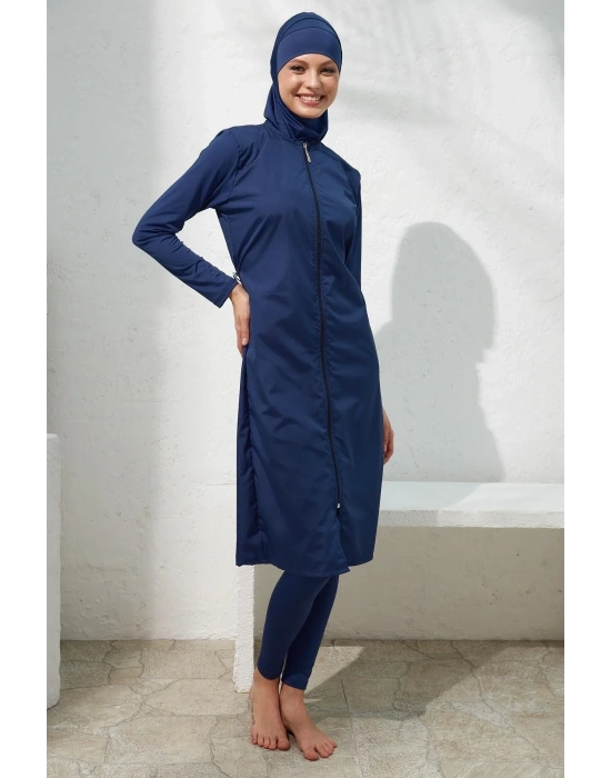 Uzun Kol Paraşüt Fermuarlı Tesettür