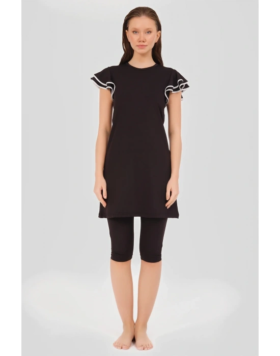 Valon Kol Yarı Kapalı Mayo