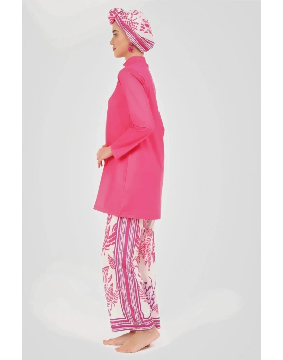 Yakamoz Desenli Tesettür Mayo