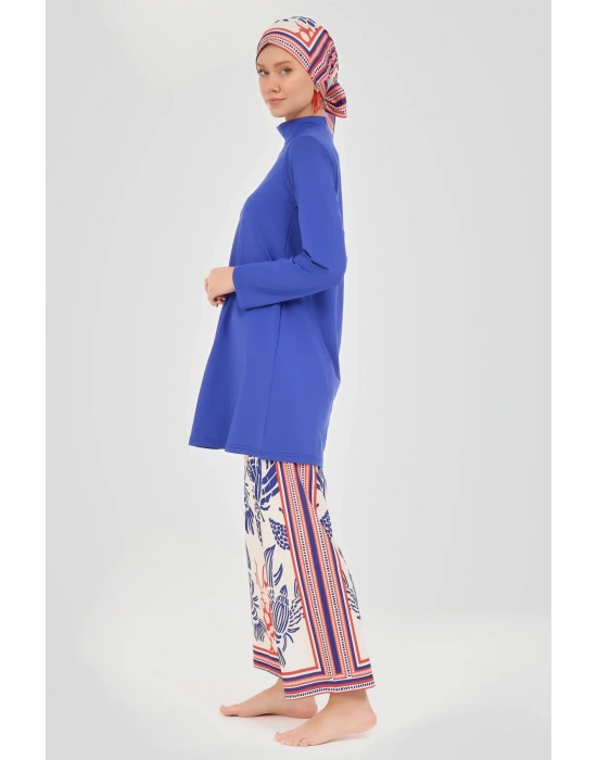 Yakamoz Desenli Tesettür Mayo