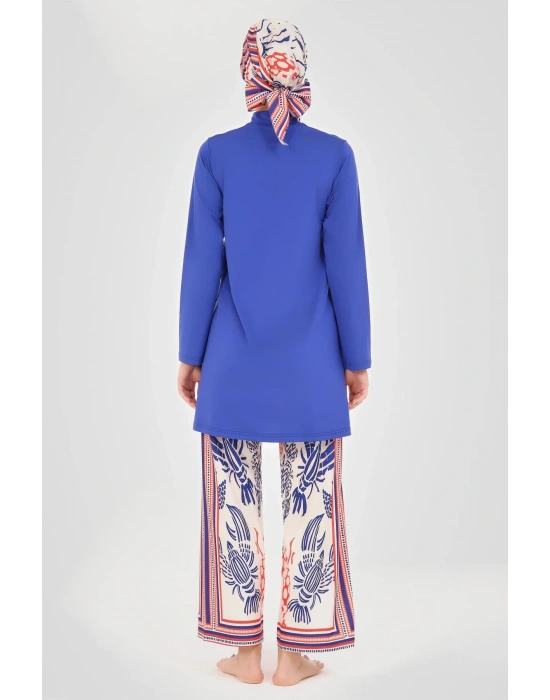 Yakamoz Desenli Tesettür Mayo