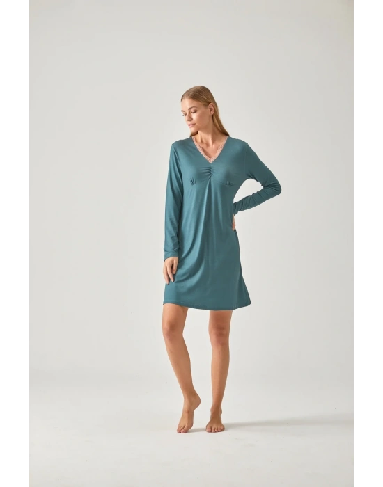 Yeşil Dantelli Gecelik