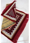 10 Adet Kadife Seccade Bordo-Beyaz Hac Ve Umre Hediyesi 500gr