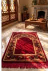 5 Adet Kadife Seccade Bordo Hac Ve Umre Hediyesi 500gr