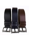 3 Adet Hakiki Deri Erkek Kemer 4,5 cm