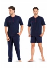 5370 Pijama Şort 3 Lü Damat Çeyiz Seti