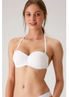 6027 Beyaz Pisa Push Up Straplez Multi Function Mikro Sütyen Askı Hediyeli